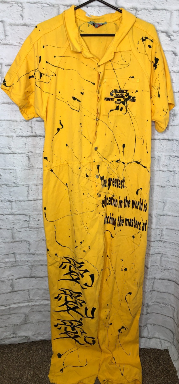 Bob Barker Jail Inmate Prison Yellow Prisoner Jumpsuit 2XL Custom - Read Desc